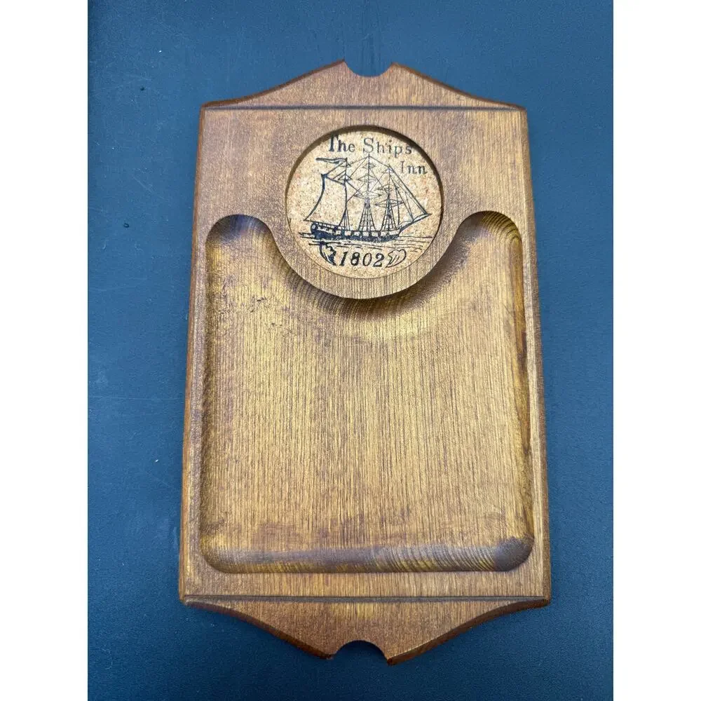 Set of 4 Cork and Wood Bar Snack Coasters 